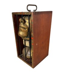 1960s Assemblage Shadowbox Sculpture Artist Unknown Face And Bars Mid Century Modern