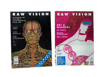 Alex Grey -- Two 1999 Issues Of Raw Vision Magazine Number 26 And 27 Lee Godie Alex Grey Art Brut