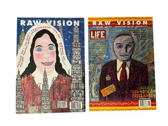 Raw Vision Magazine Two Issues From 2001 Number 36 And 37 Marginalia Willem Van Genk Art Brut