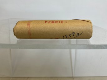 Roll Of Unsearched Pennies 1959D