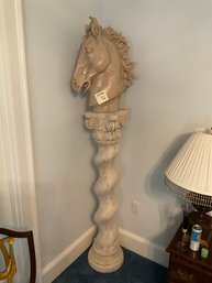 3rd Floor Decorative Horse And Pillar Made Of Composite Material