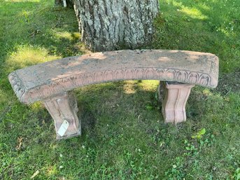 Set Of Three Matching Concrete Garden Lawn Benches