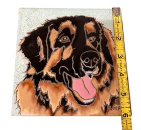 Vintage Leonberger Pottery Tile By Pumpkin