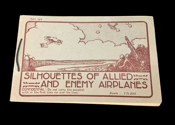 1918 WWI Silhouettes Of Allied And Enemy Airplanes Pamphlet