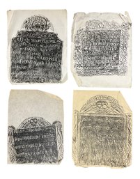 Vintage Grave Rubbings 18th Century Skull And Crossbones Gothic Art