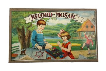 1930s Childs Board Game Record Mosaic Made In Germany Vintage Toy