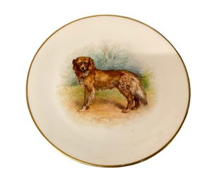 Hand Painted Leonberger Porcelain Plate Fraureuth Germany