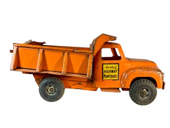 Vintage Buddy L Pressed Steel Highway Maintenance Dump Truck