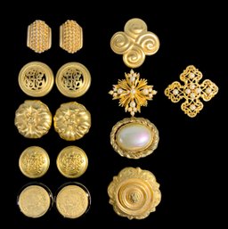 Costume Jewelry Earrings And Brooches Gold-tone Carolee Casual Corner