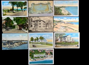 Lot Of Ten Gloucester MA Postcards Various Locations Vintage/antique