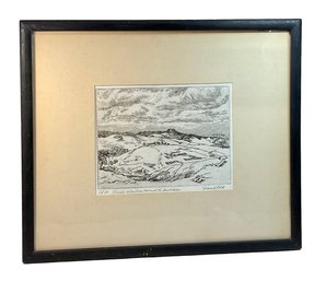 Etching By David Rose Of The Dead Sea Signed Edition Of 50