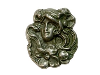 German Silver Art Nouveau Period Pendant