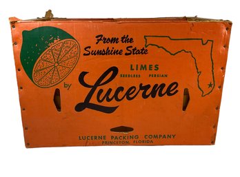 Vintage Lucerne Seedless Persian Limes Crate Advertising Lucerne Packing Company Princeton Florida