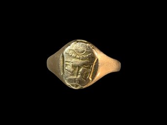 Antique 14K Masonic Ring B