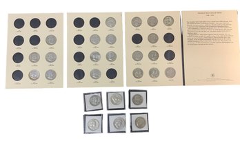 Lot Of Franklin Silver Half Dollars 1953-1963 Folder 26 Coins In Total