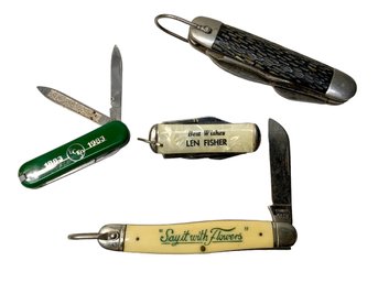 Lot Of Four Novelty Pocket  Pen Knives