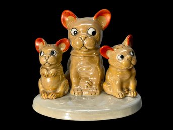 French Bulldog Salt, Pepper And Sugar Dish