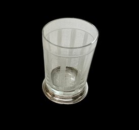 Vintage Cut Glass Sterling Bottomed Glass