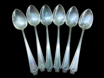 Six Antique Sterling Spoons B. K. & Co.