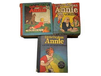 Three Antique Little Orphan Annie Big Little Books