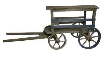 1930s Handmade Wooden Toy Cart