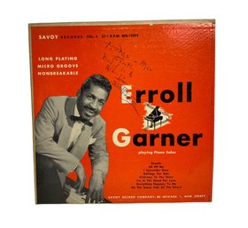 Rare Autographed Erroll Garner 10 Inch 33 Jazz Record Savoy Records Vol 4 Piano Solos