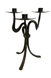 Funky Vintage Mid Century Modern Wrought Iron Candelabra