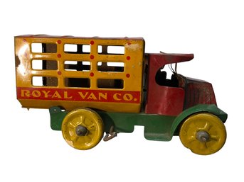 1930s Marx Litho Metal Royal Van Co Toy Truck
