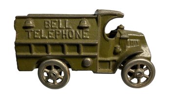 1930s Hubley Iron Toy Bell Telephone In Original Paint