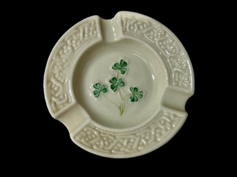 Antique Belleek Clover Ashtray