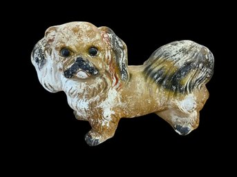 Vintage Chalkware Shih Tzu Dog