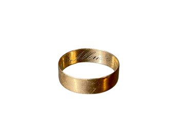 14K Antique Gold Ring Inscribed 'abbie'