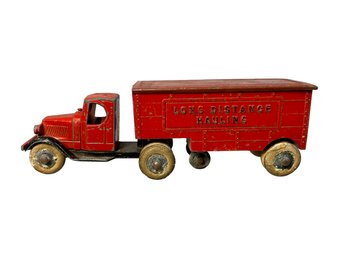 Tootsie Toy Long Distance Hauling Truck Die Cast