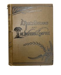 A Fools Errand The Invisible Empire By Tourgee 1880 Civil War Ku Klux Klan Narrative Slavery Abolition