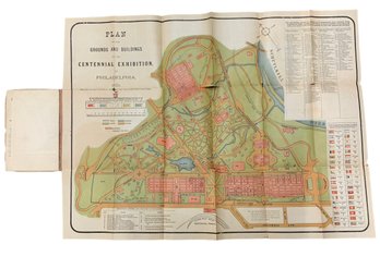 Authorized Visitors Guide Centennial Exhibition 1876 First Edition With Fold Out Maps