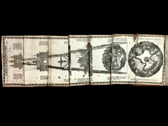 Antique Book  A View Of The Expected Christian Millennium 1828 Fold-out Chart