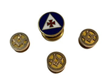 Batch With 10K Masonic Cufflinks