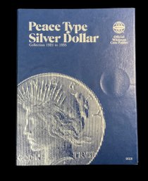 Peace Type Silver Dollar Liberty 1922 Through 1926 Six Coins Whitman Folder