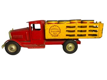 1930s Metalcraft Corp Toy Truck Shell Motor Oil (second Example)