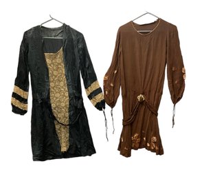 A Victorian Silk And Lace Dress And A 1920s Flapper Dress