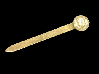 Vintage 1969 Kennedy Half Dollar Sterling Letter Opener By Leonore Doskow