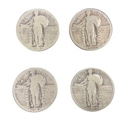 Four Silver Standing Liberty S Mint Mark 1926 1930 And Year Unknown