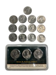 Lot Of Vintage Susan B Anthony Dollar Coins 1979 Through 1999 Uncirculated Pack Various Mint Marks
