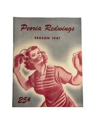 Rare All-American Girls Professional Baseball League Peoria Redwings Season 1947 Yearbook