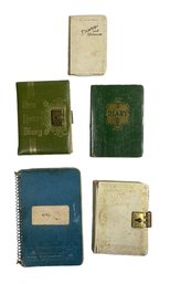 Five Vintage Journals From 1934 1957 1970 1972 One Unknown Year