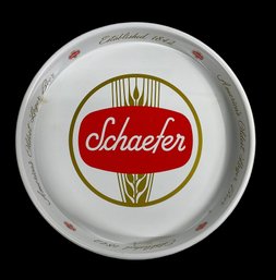 Vintage Schaefer Lager Beer Lithographed Tray With Original Wrapping