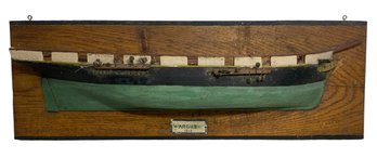 Antique Half Hull Ship Model Of The Argus 1812 Painted