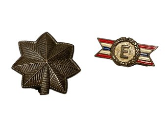 Two US Army Navy Military Buttons