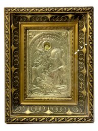 Framed Silver Religious Icon