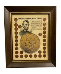 Lincoln Memorial Coins Framed Set Wheat And Memorial 1959 Through 1971